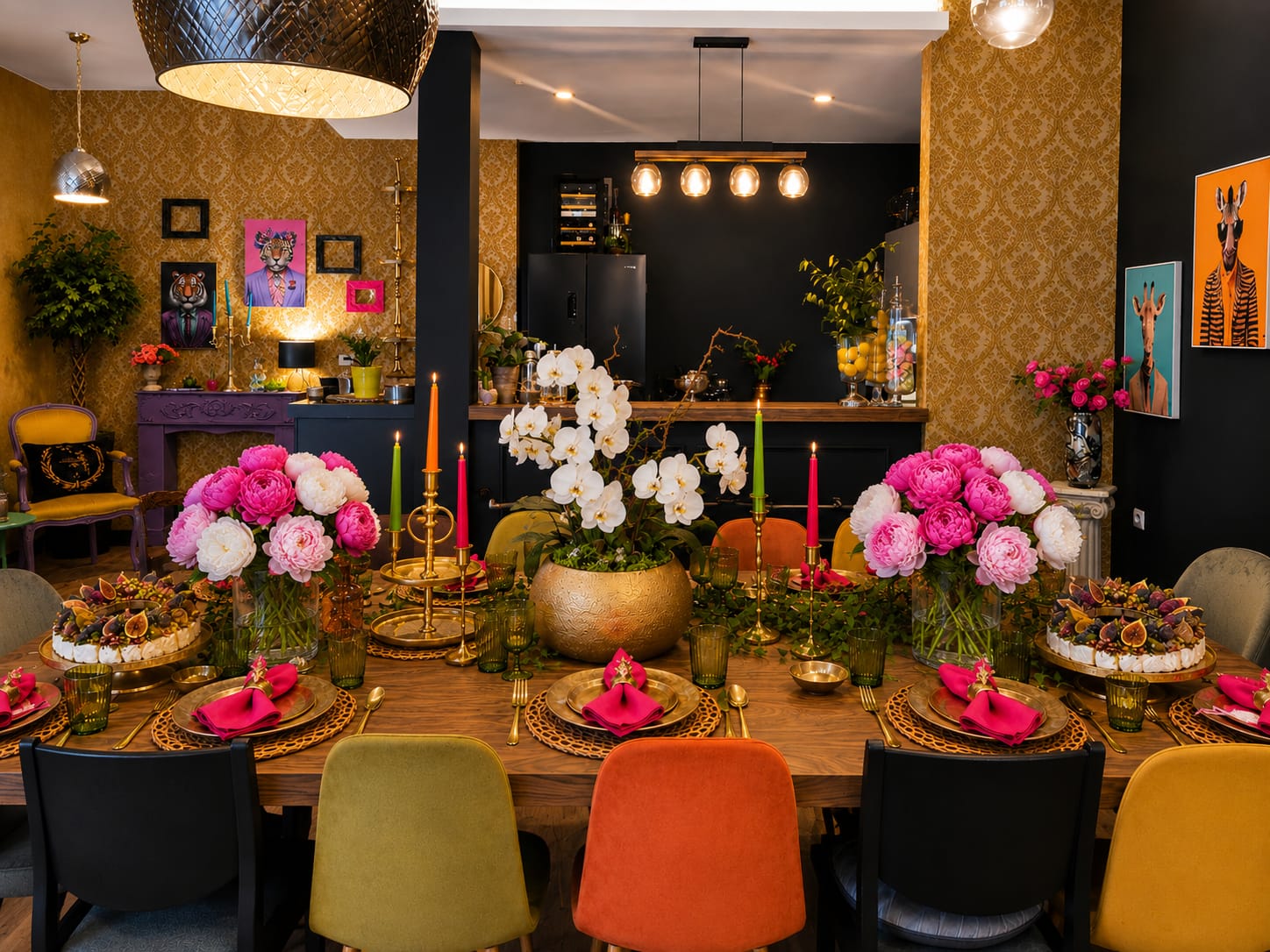 The festively arranged dining room at The LivingRoom